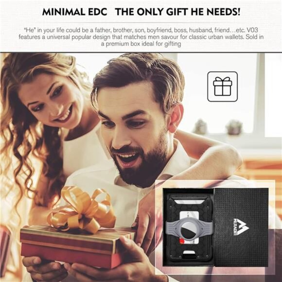 Mens Wallet Tactical Bifold Wallets for Men Metal RFID Blocking Aluminum - Picture 6 of 7